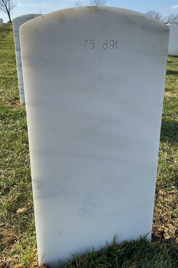 Back of headstone — William Glenn Gandy