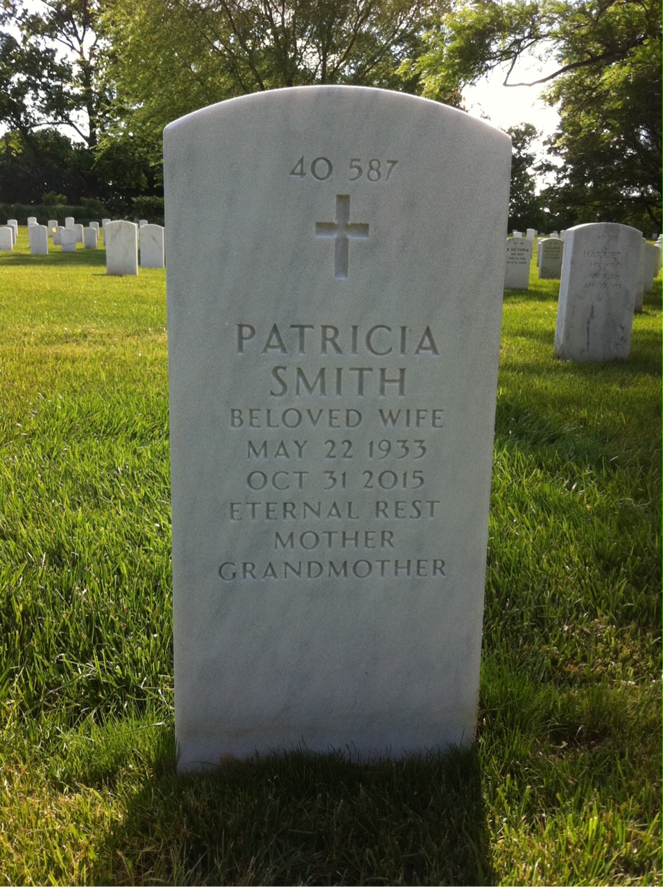 Back of headstone — William Poe