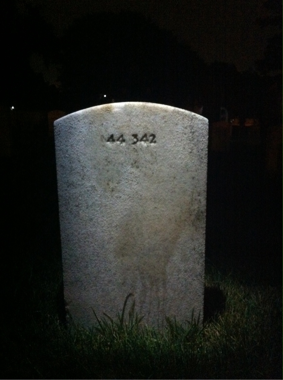 Back of headstone — Kenneth Bradd