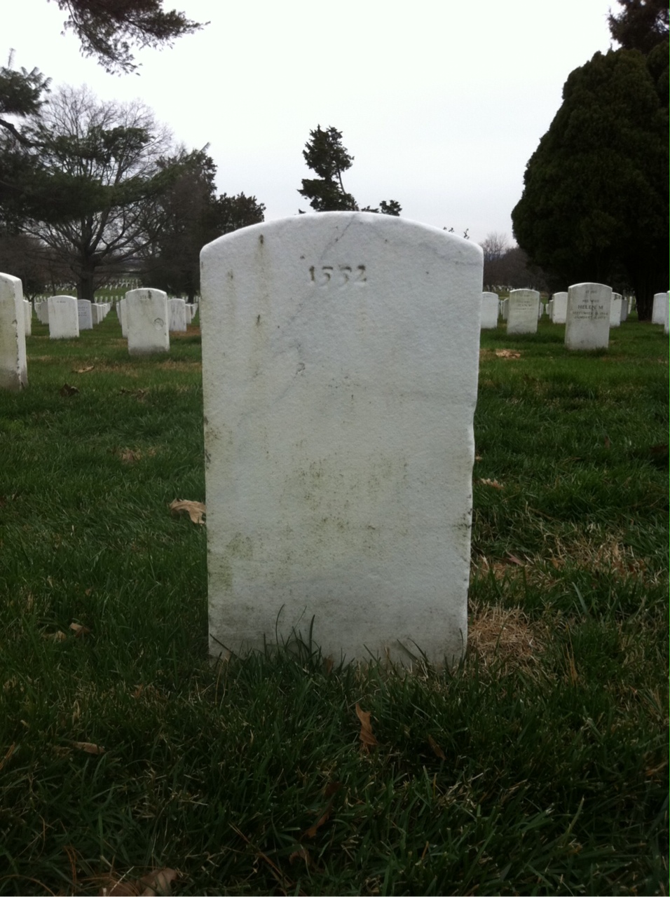 Back of headstone — Arthur Mills
