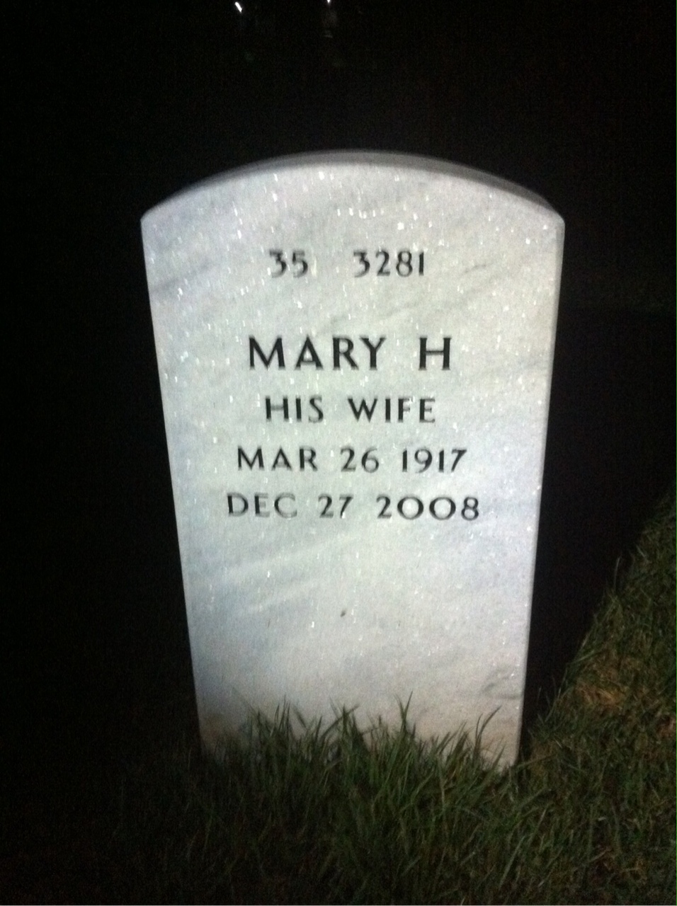 Back of headstone — Griffiths Sayles