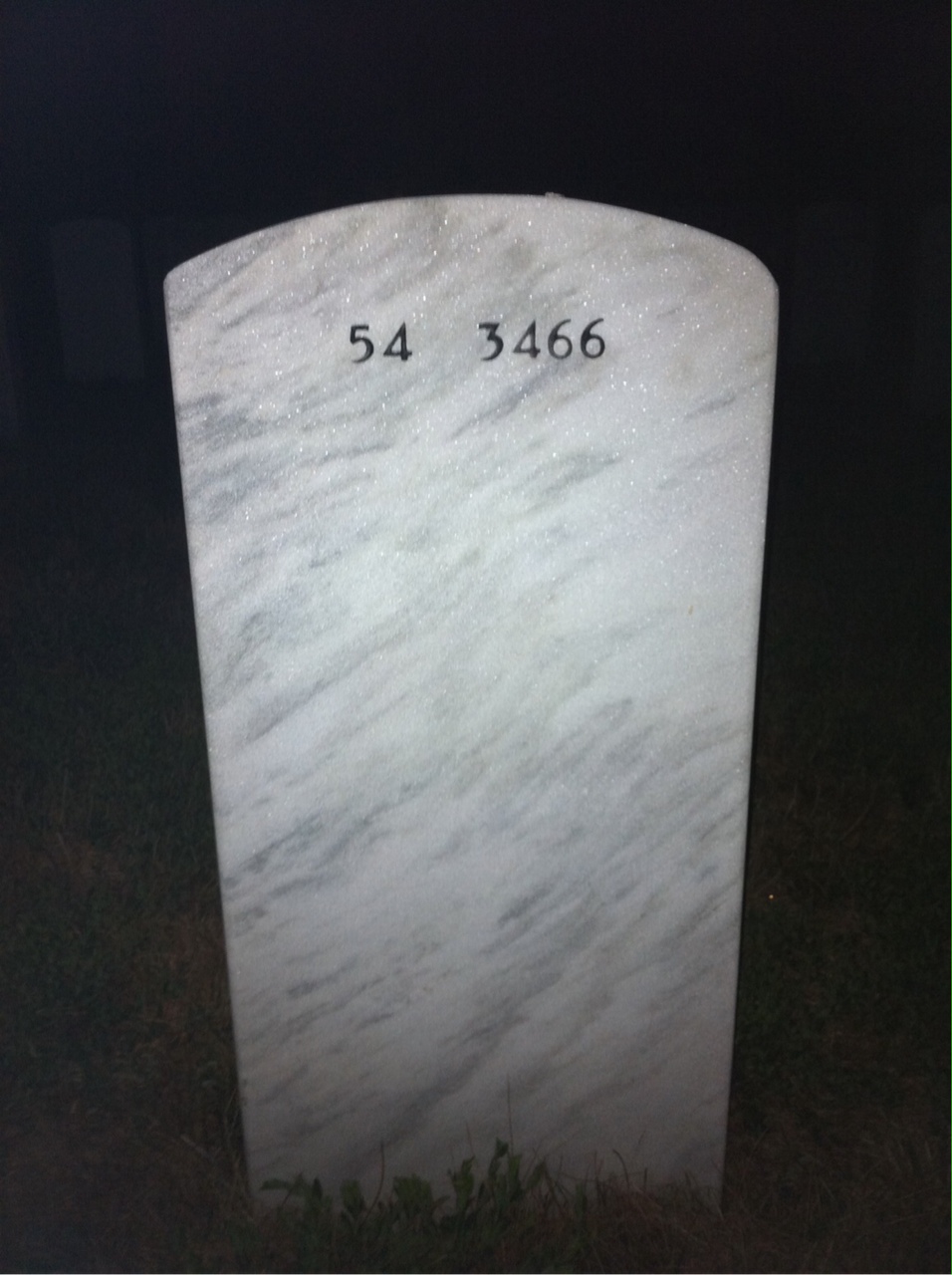 Back of headstone — Joseph Binelli