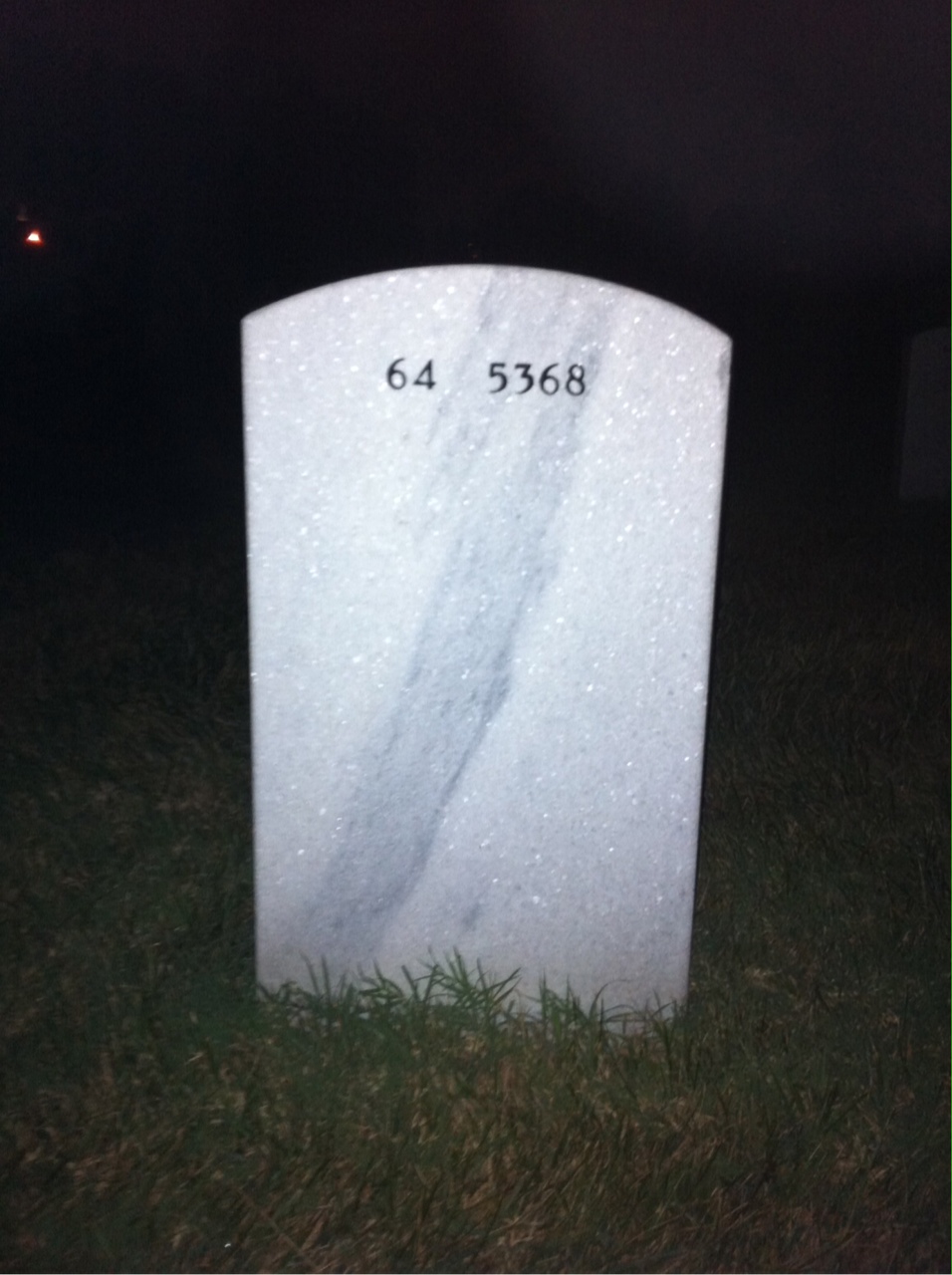 Back of headstone — Olin Borum