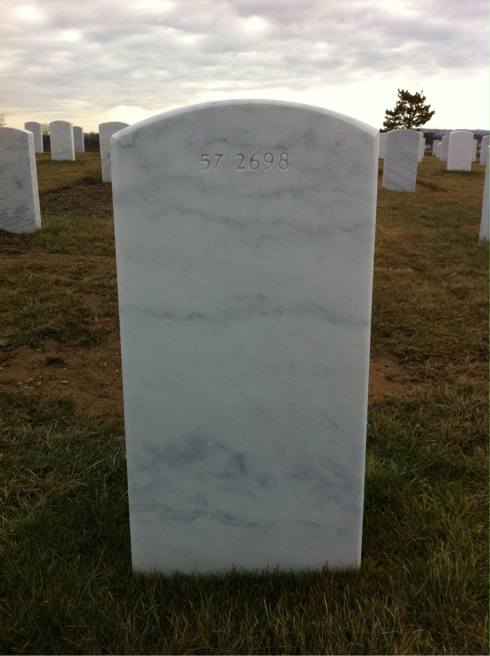 Back of headstone — Brian Botkin