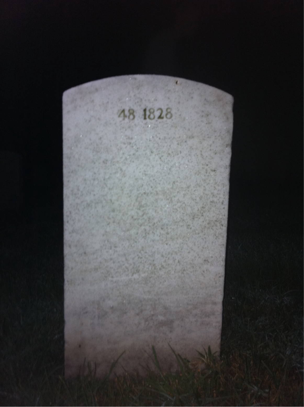 Back of headstone — Kenneth Colman