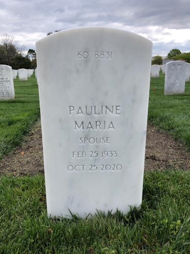 Back of headstone — Palmer Oestreich