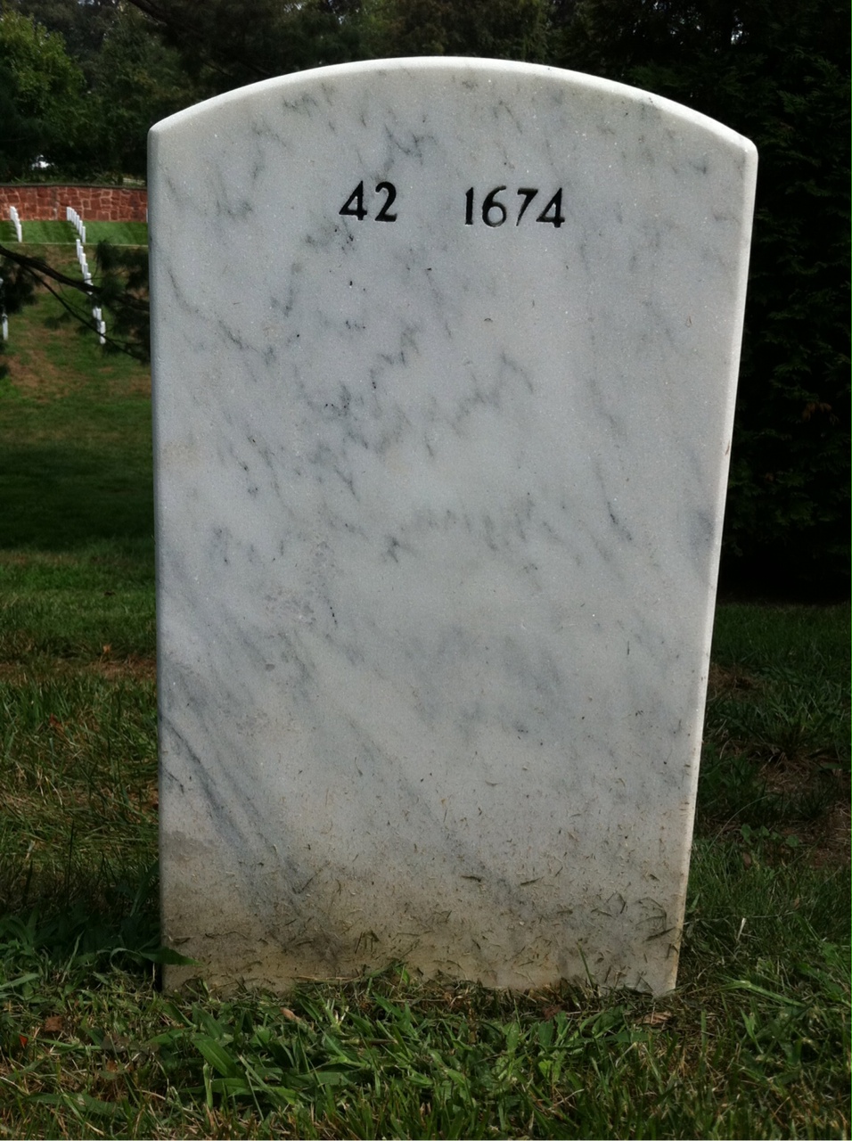 Back of headstone — James Banks