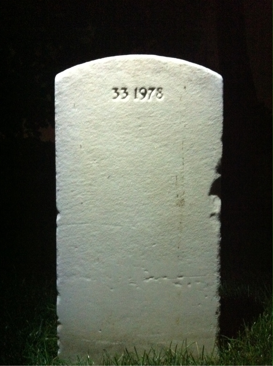 Back of headstone — Howard Balacek