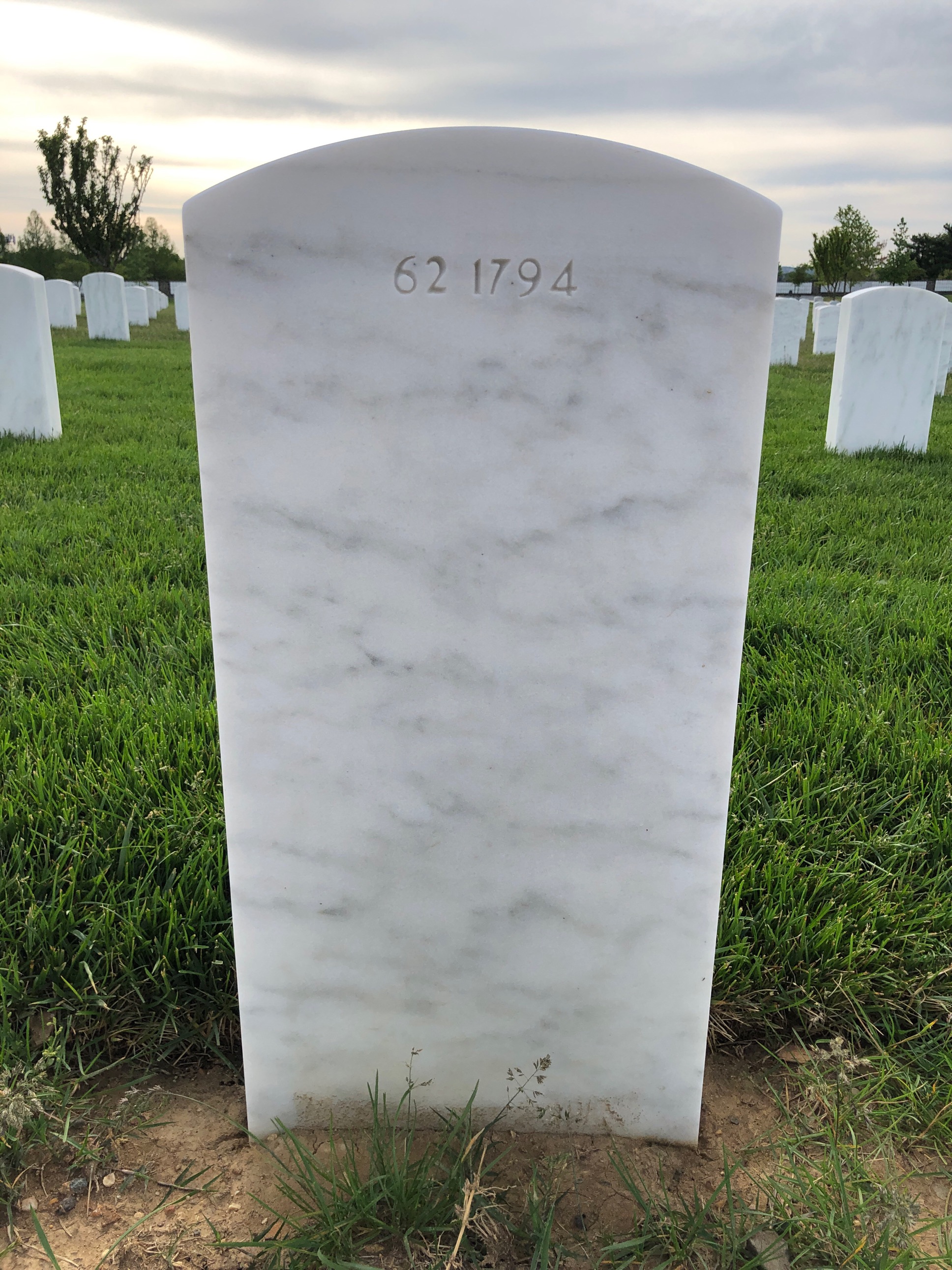 Back of headstone — Wayne Blair Mcfarland