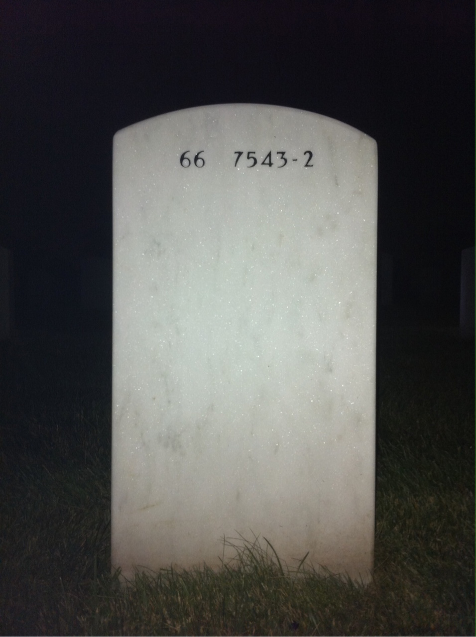 Back of headstone — Linus Freeman