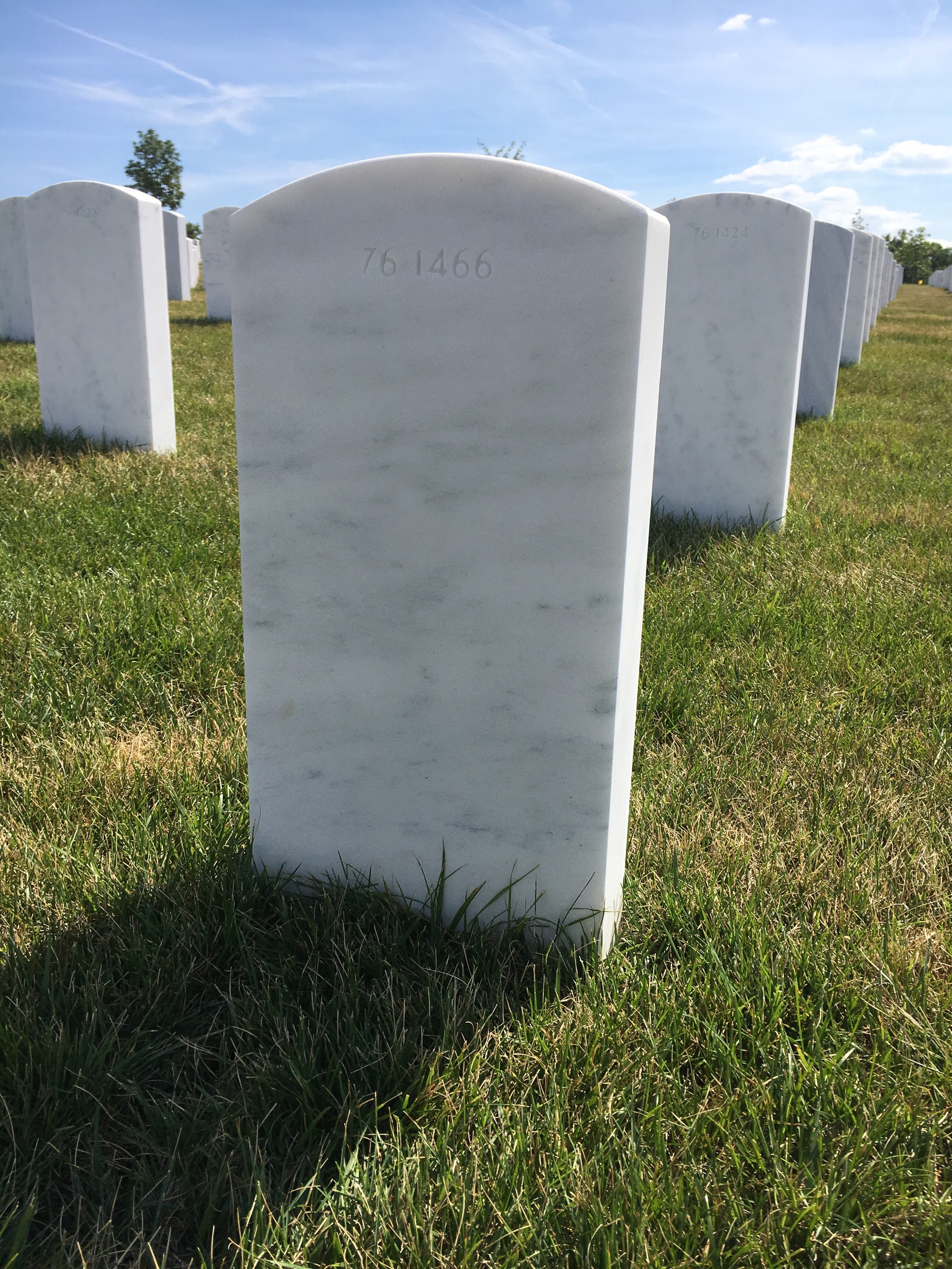 Back of headstone — Thomas Lee Dickinson