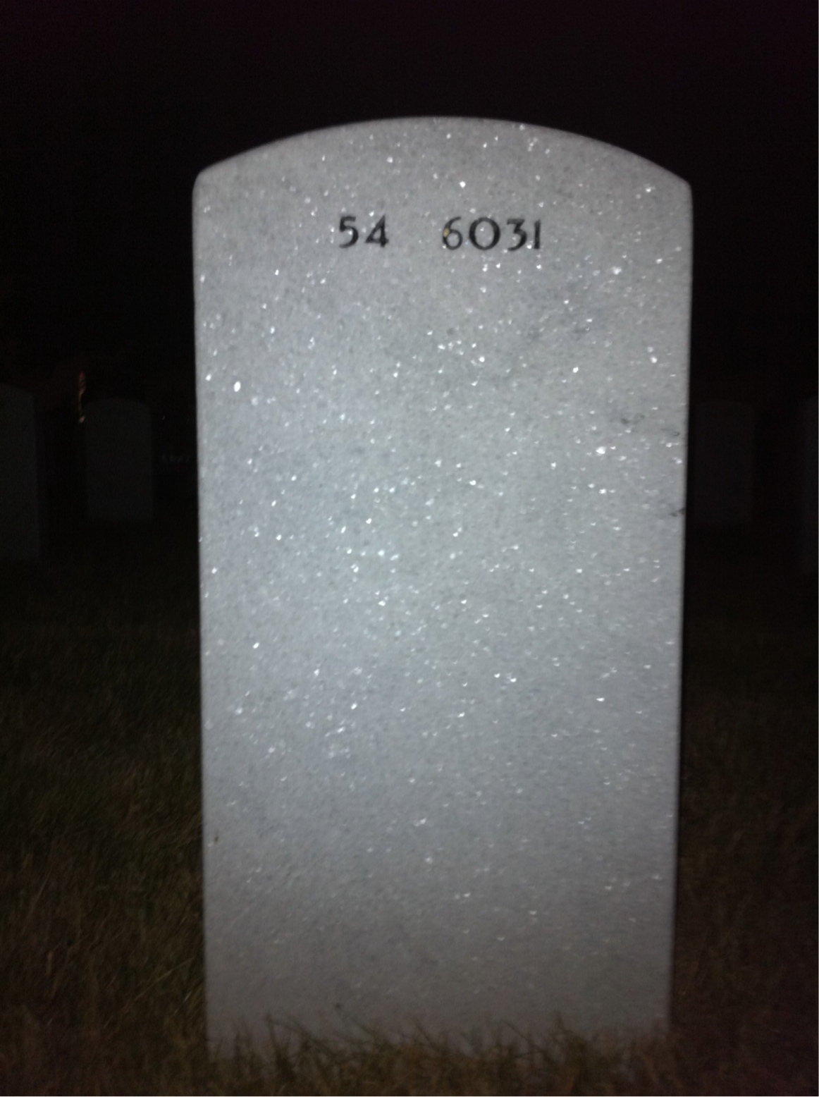 Back of headstone — Frederick Stombaugh