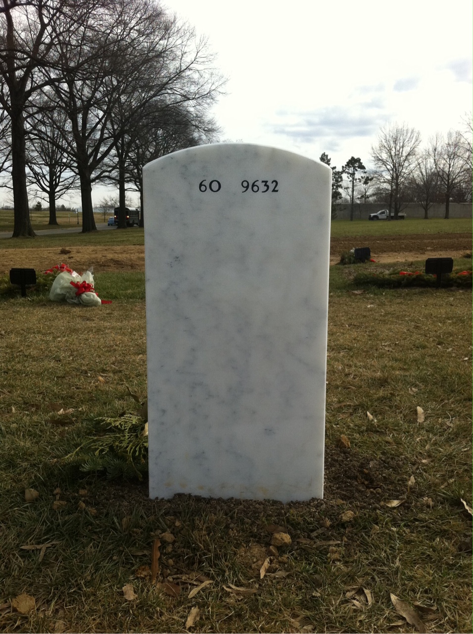 Back of headstone — William Theodore Brown