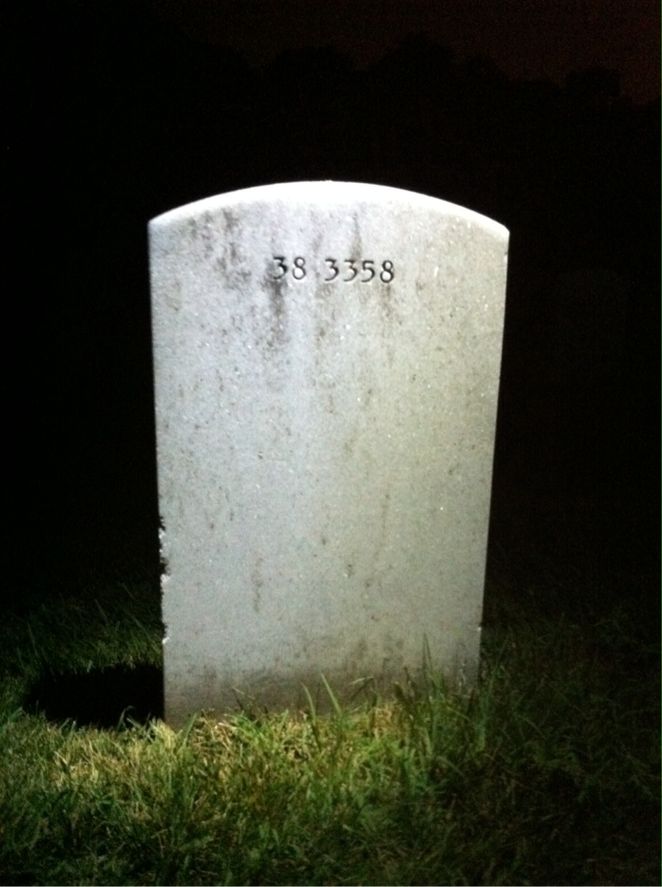 Back of headstone — Donald Mitchell