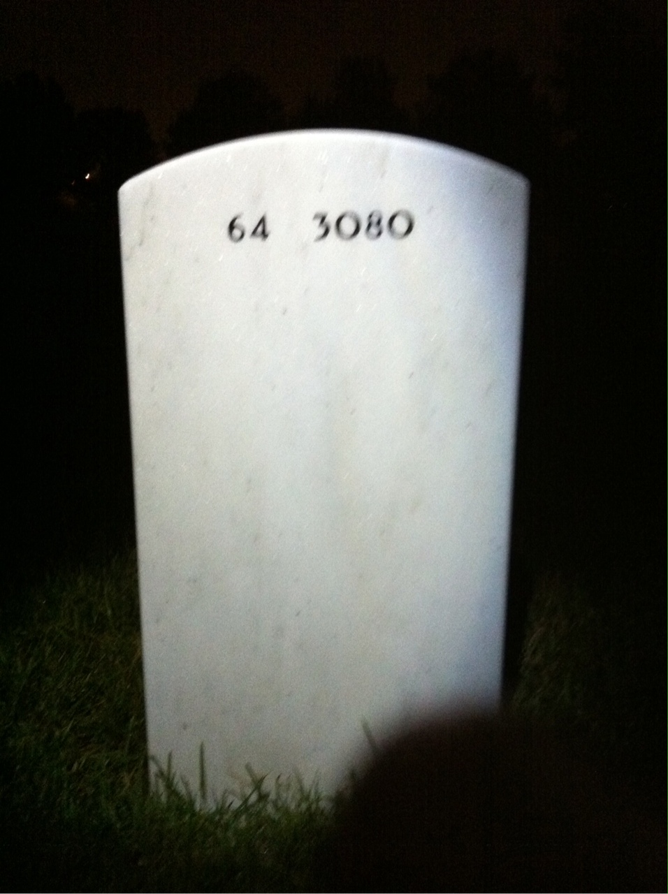Back of headstone — V Adrounie