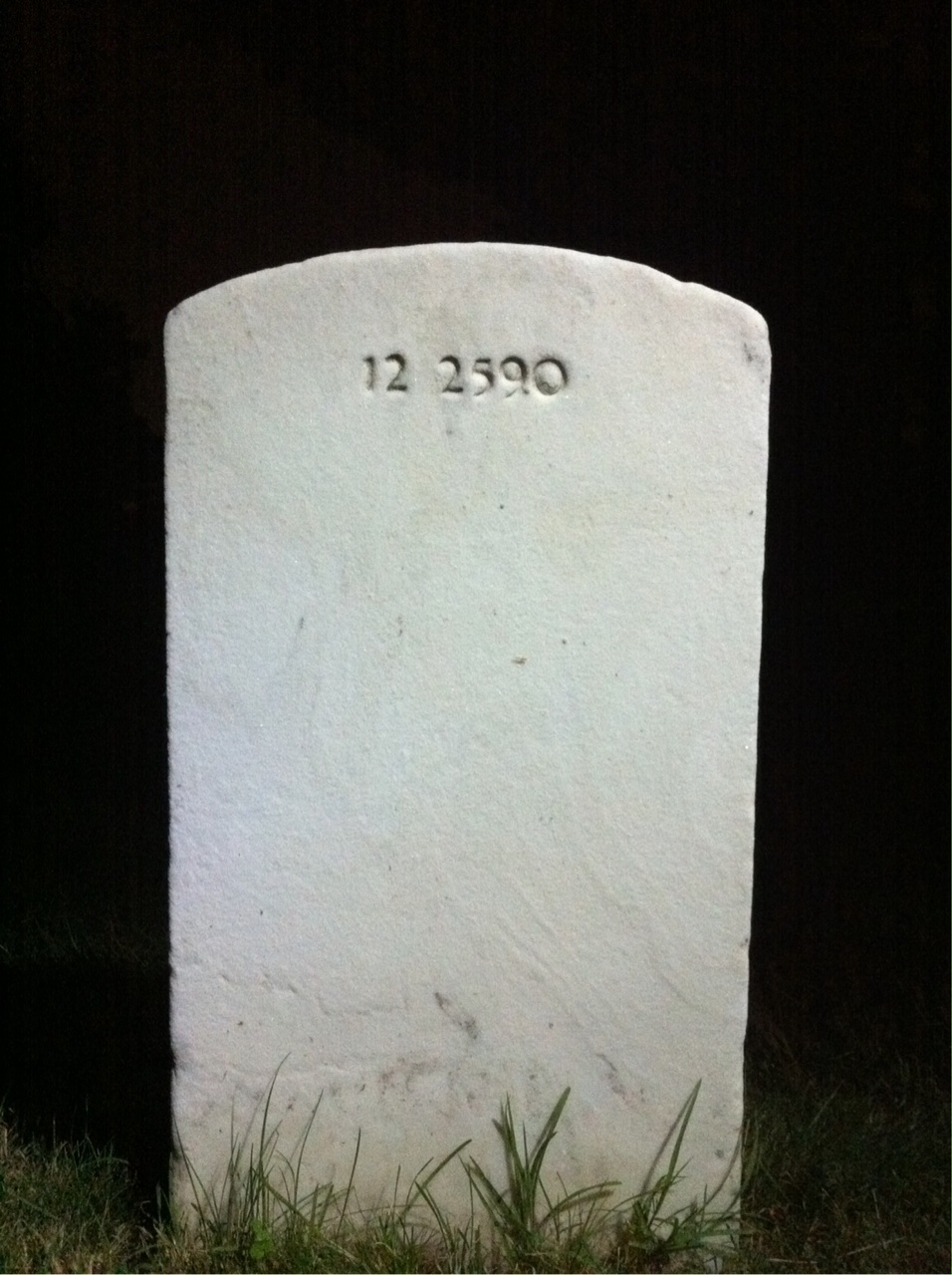 Back of headstone — Naggie Myers