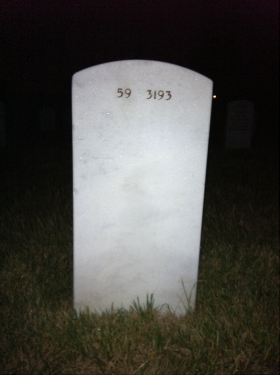 Back of headstone — Alton Knappenberger
