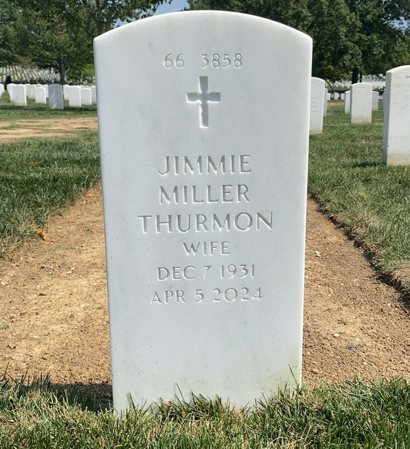 Back of headstone — Robert Thurmon