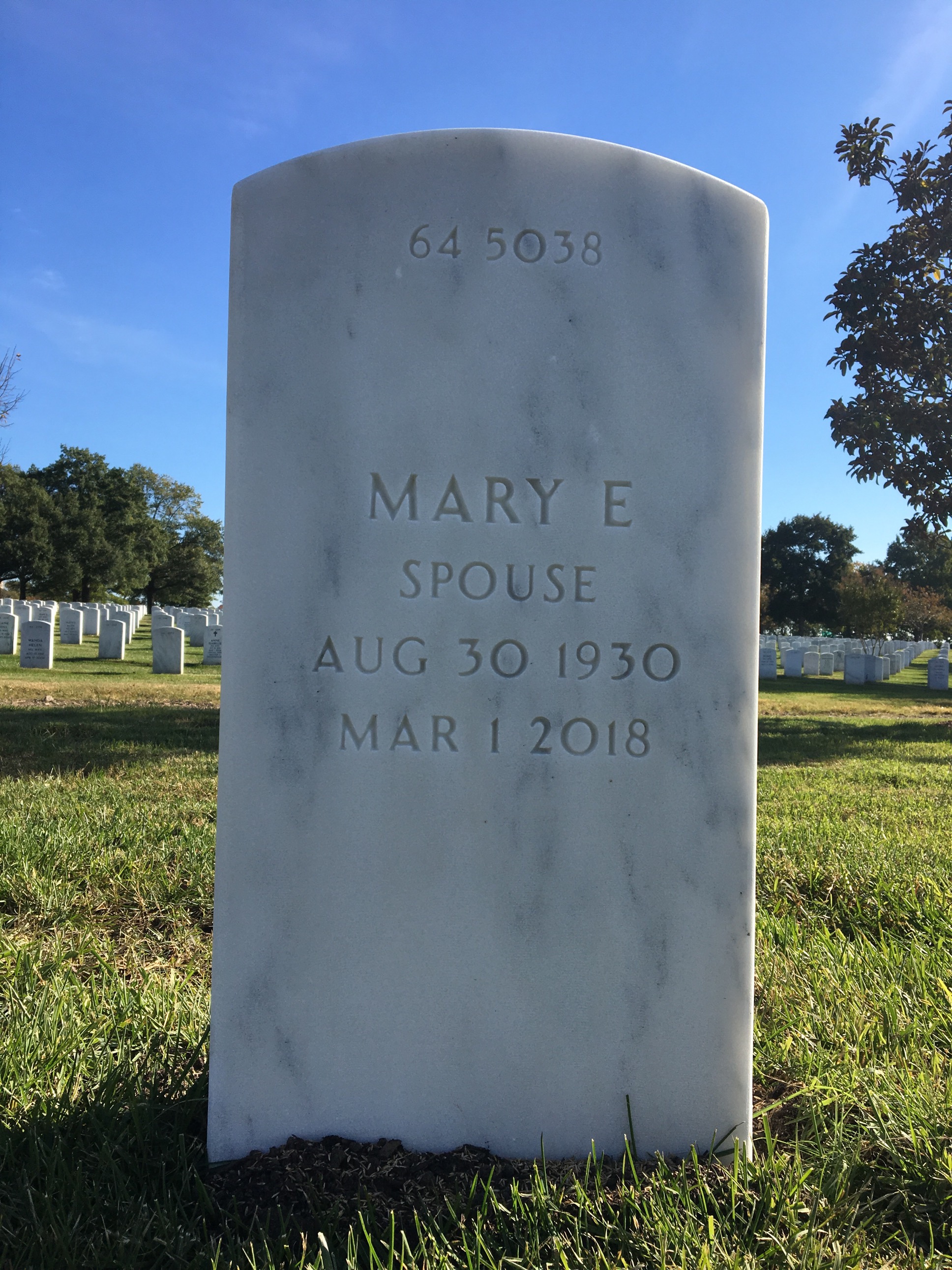 Back of headstone — Nicholas Herman