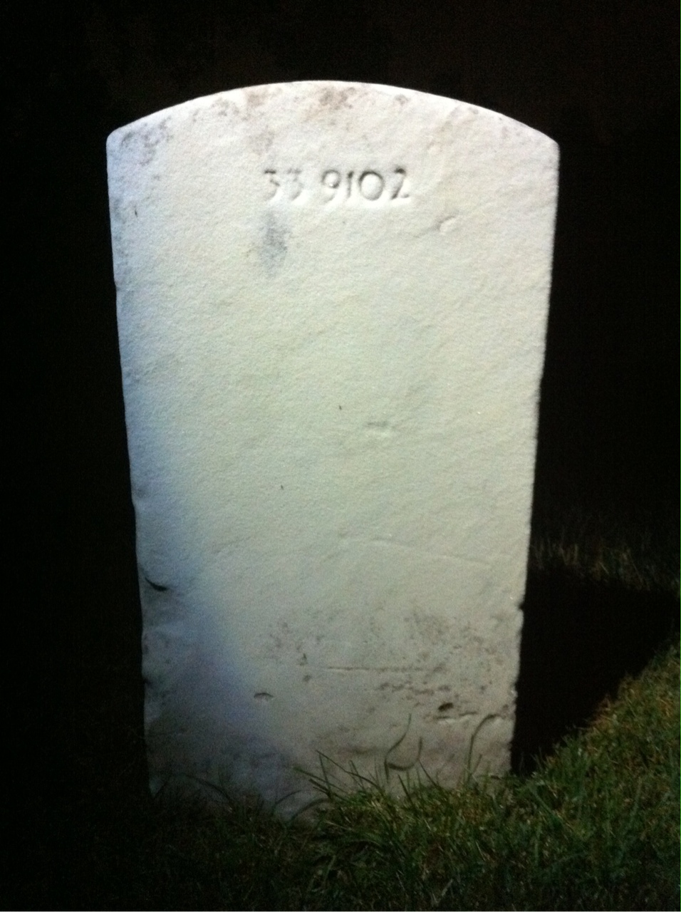 Back of headstone — Vincent Abbate