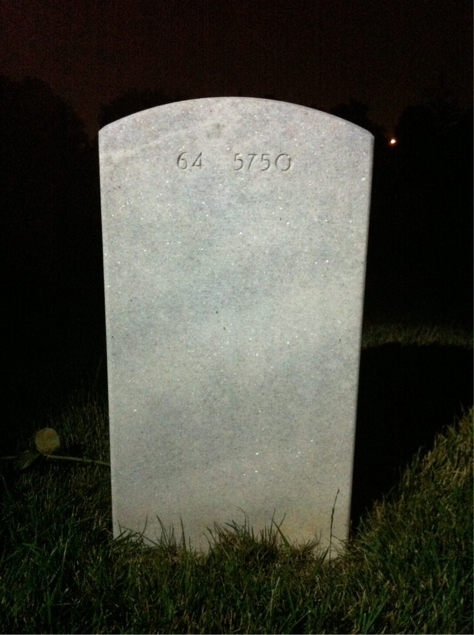 Back of headstone — William D'Arcangelo