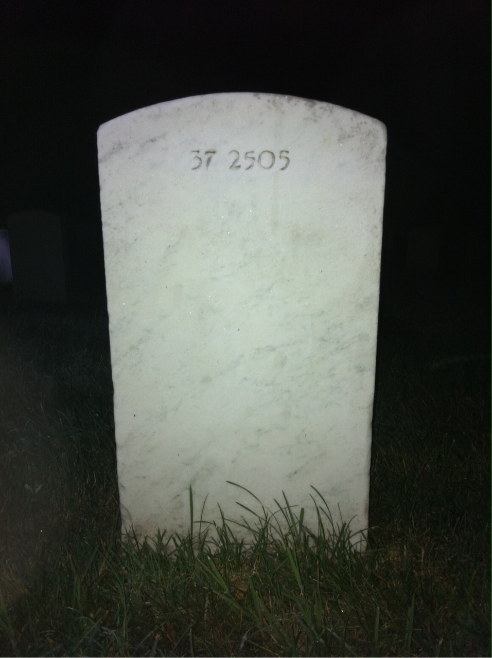 Back of headstone — John L Mcdermott