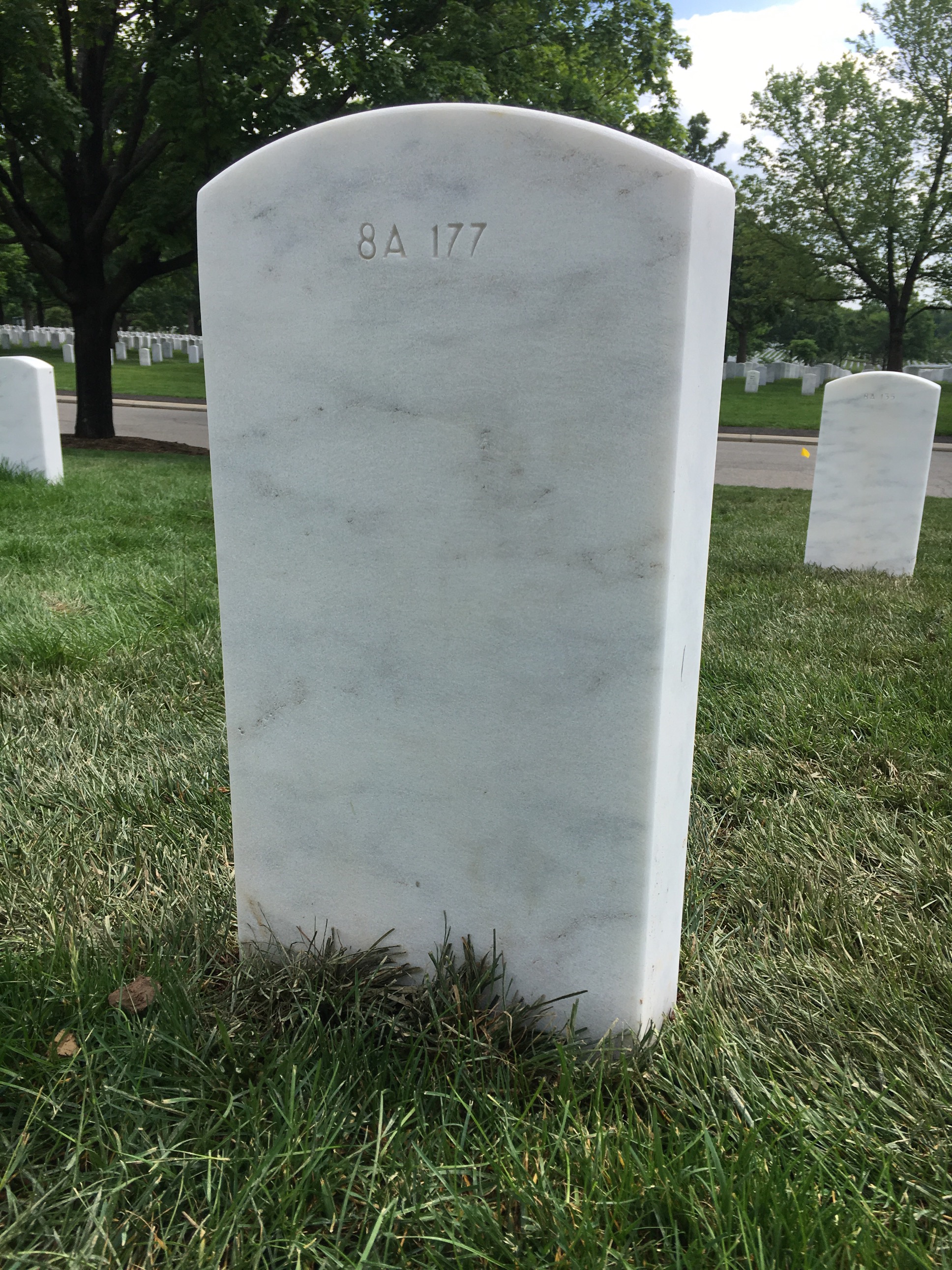 Back of headstone — Leonard Albee