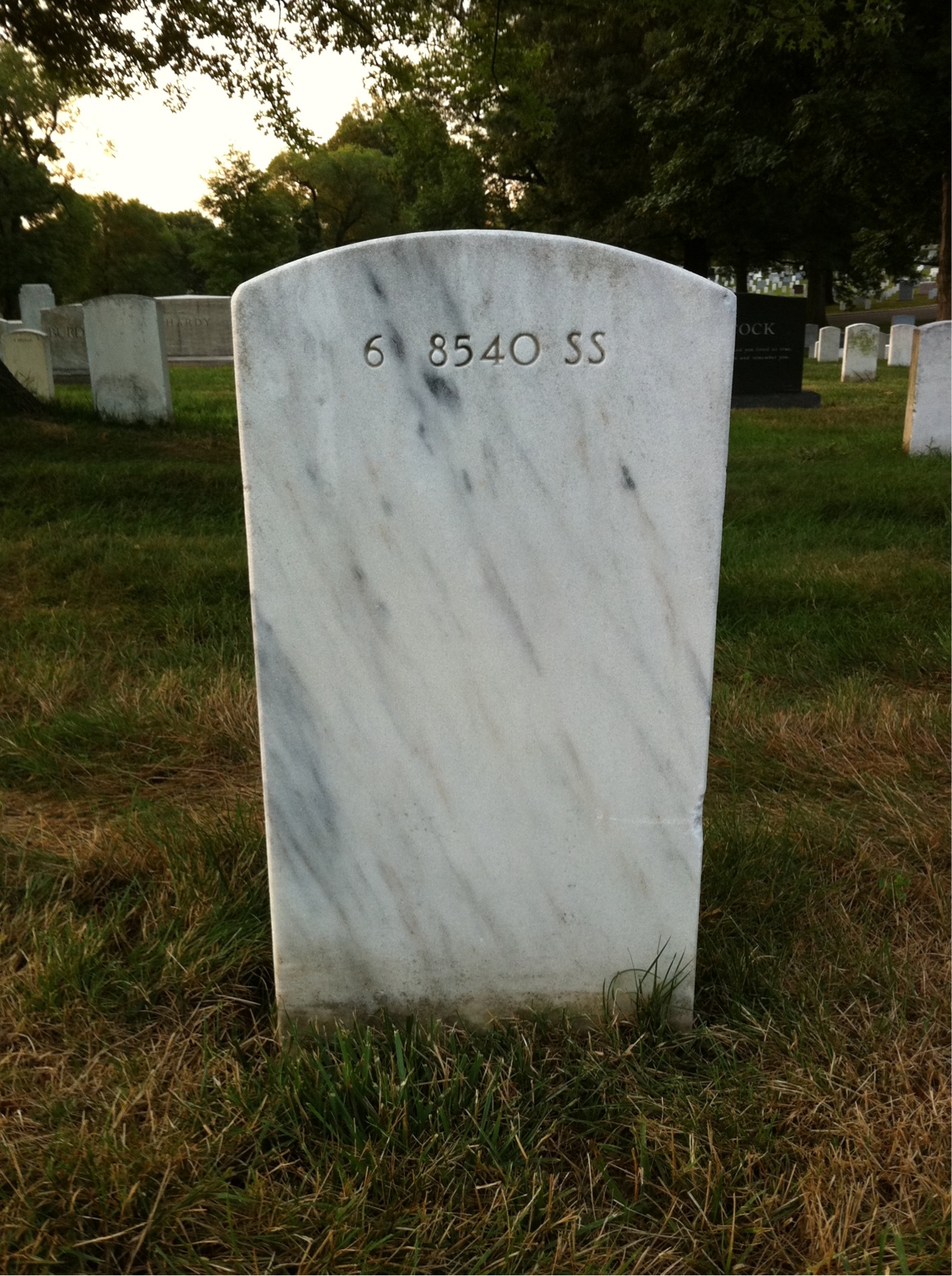 Back of headstone — Henry Austin