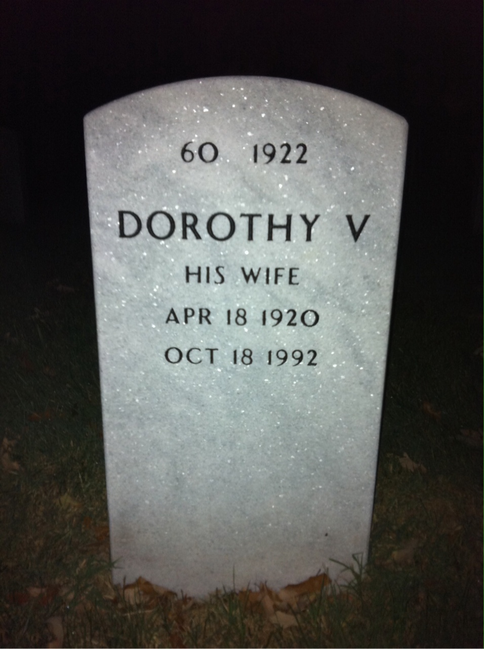 Back of headstone — Joseph Griffin