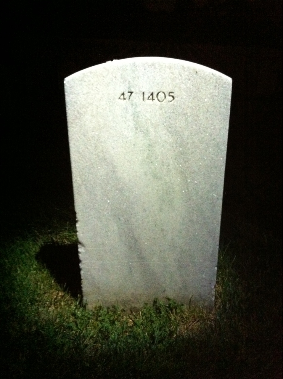 Back of headstone — Victor George Margerum