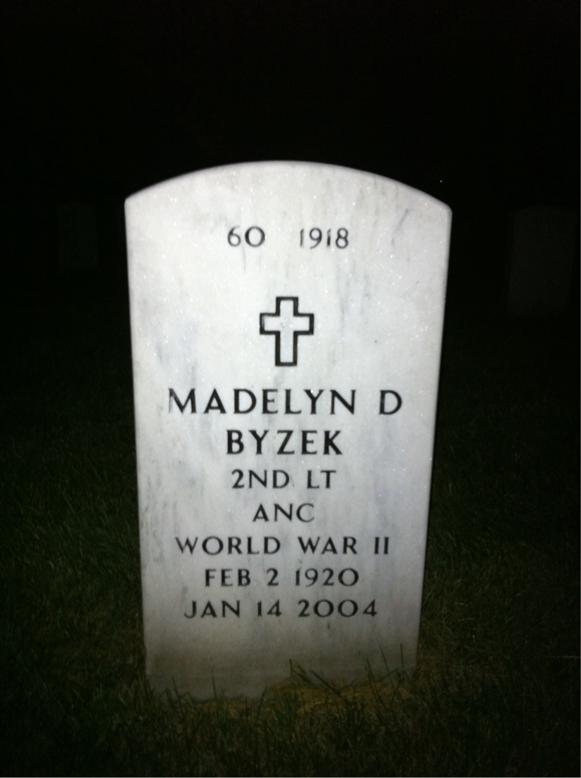 Back of headstone — Stephen Byzek