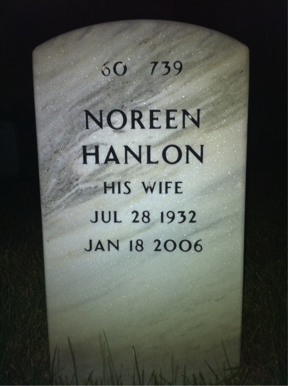 Back of headstone — John Burnett