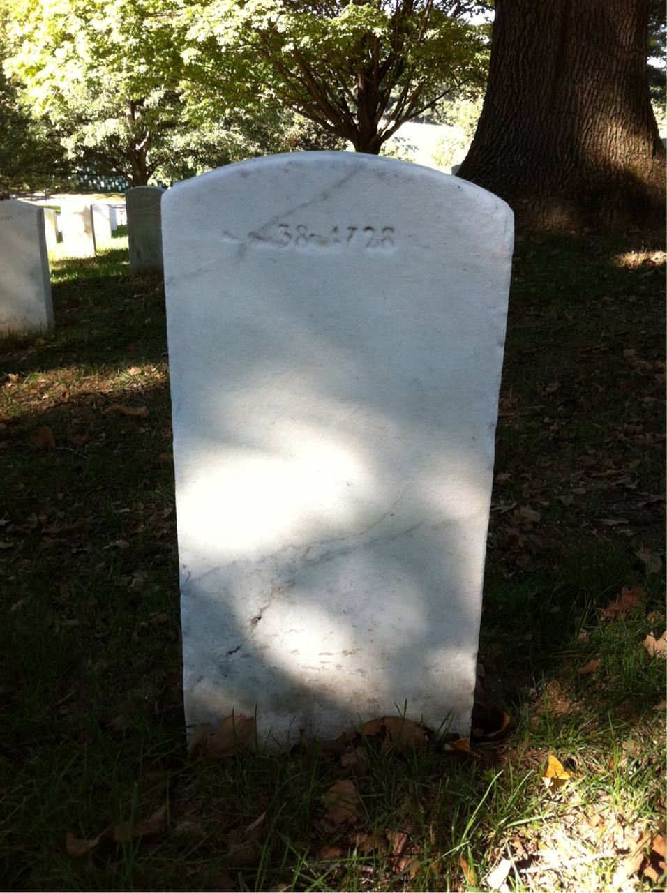Back of headstone — Lawrence Harsch