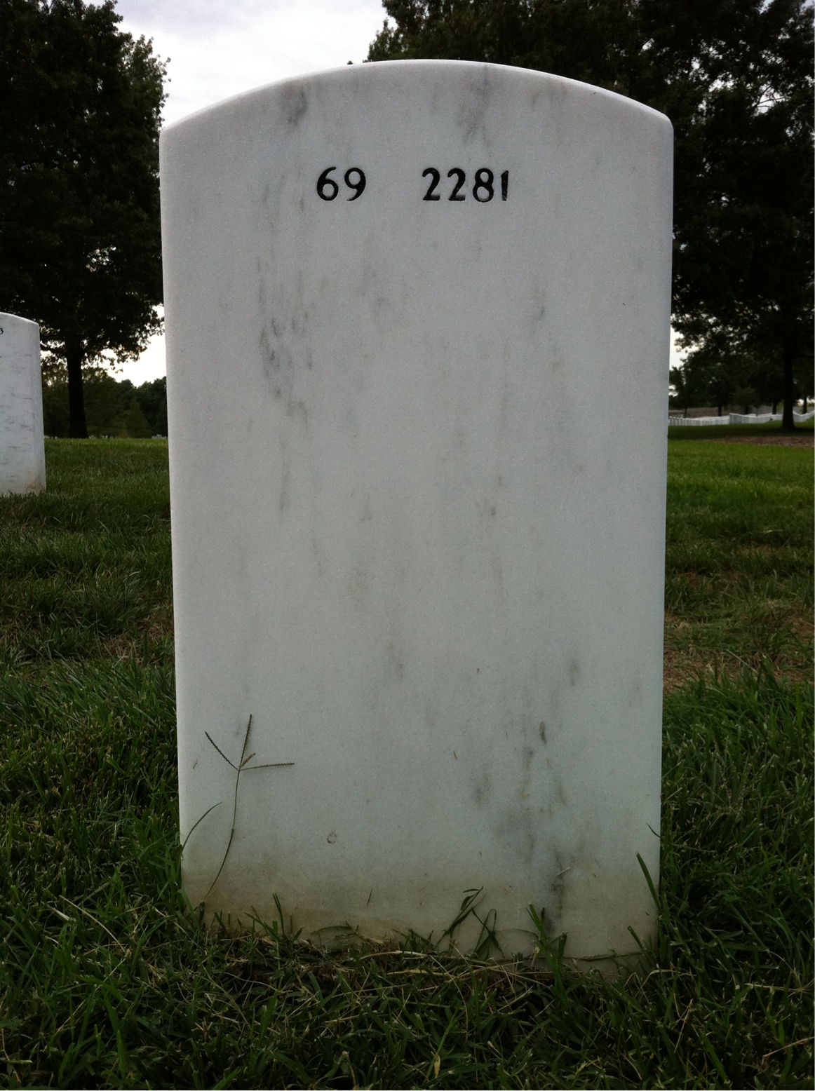 Back of headstone — Beverly Nicholas
