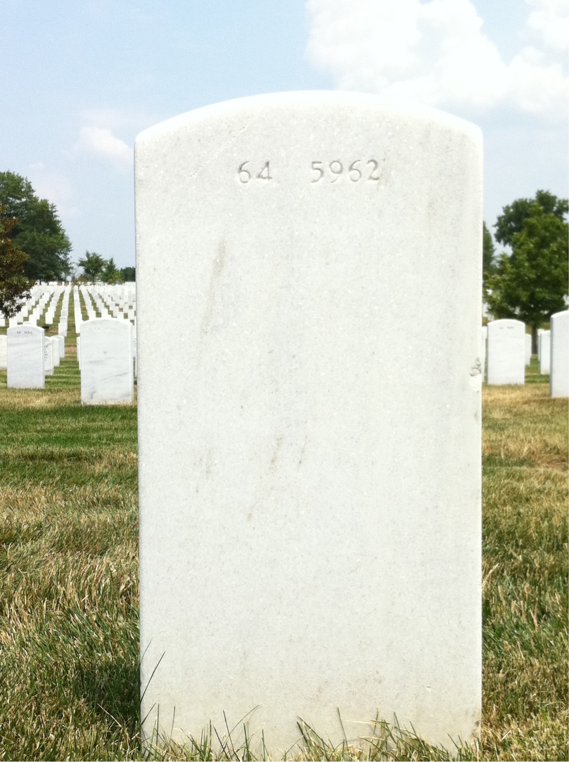 Back of headstone — Gerald Smith