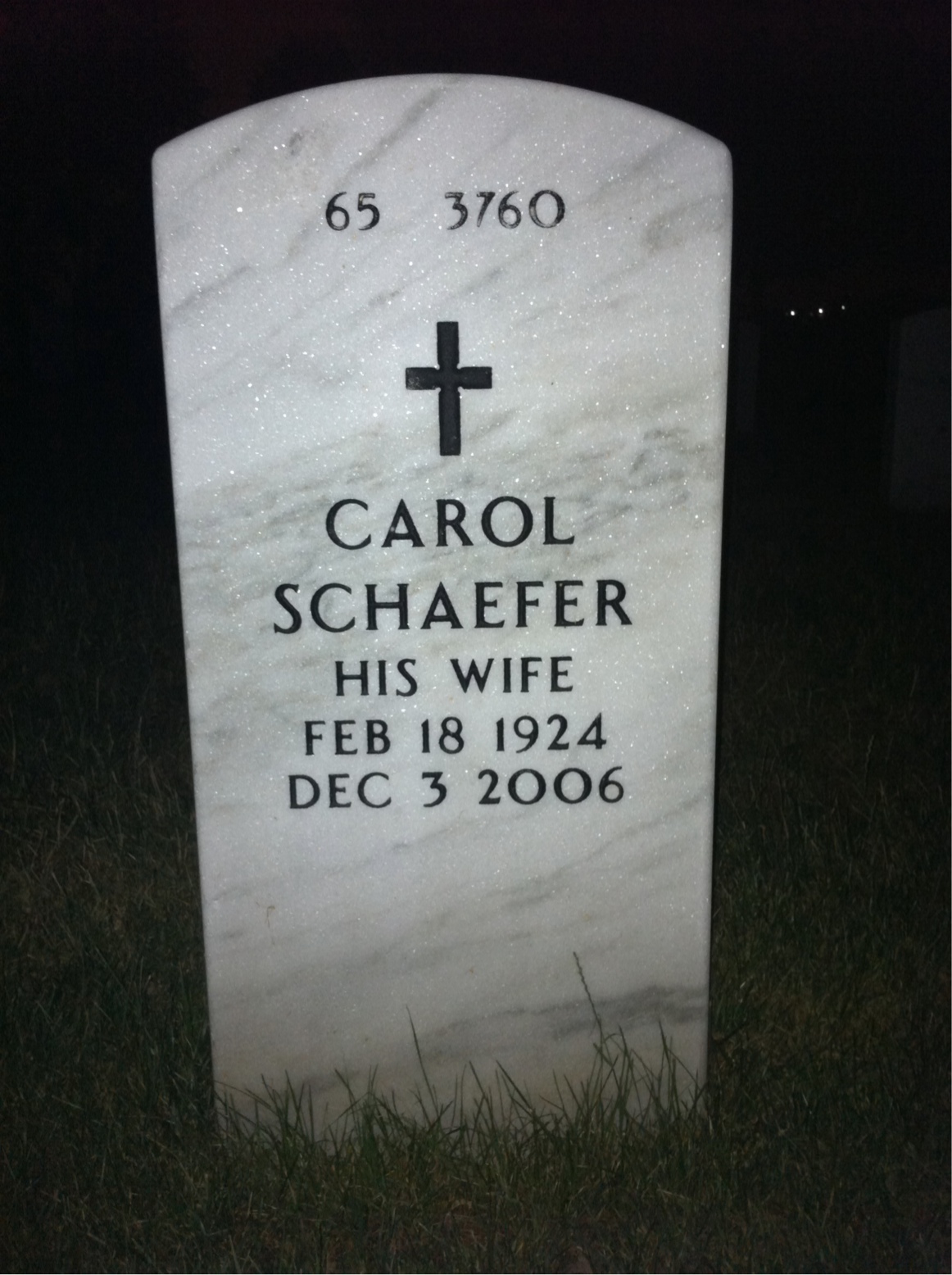 Back of headstone — Hal Wynne