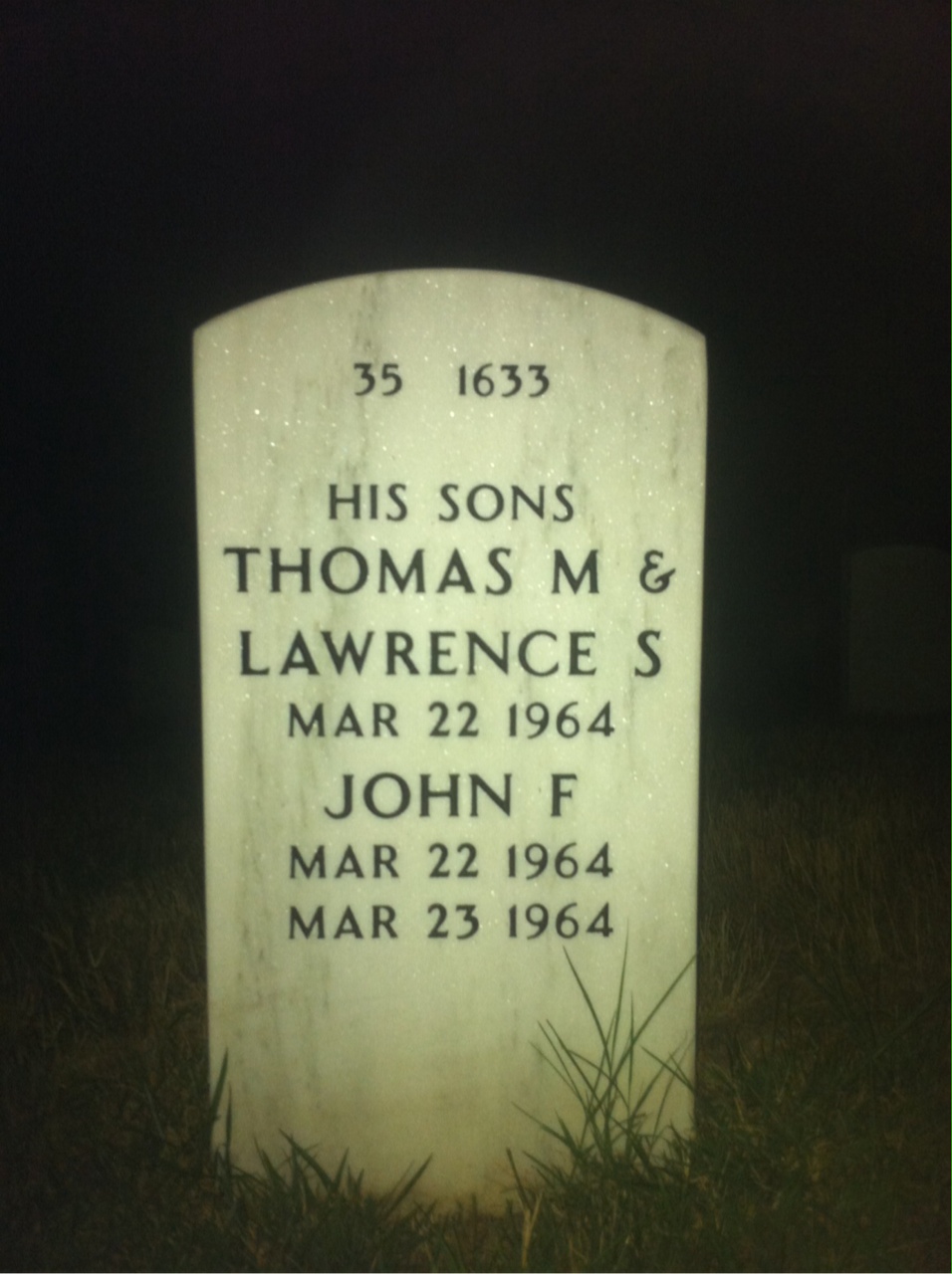 Back of headstone — Donald Newman