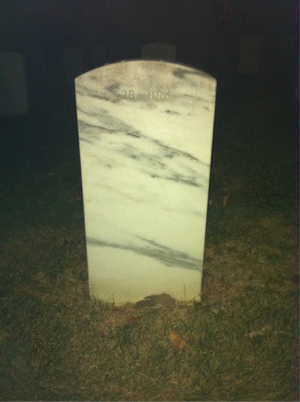 Back of headstone — Nancy Allen