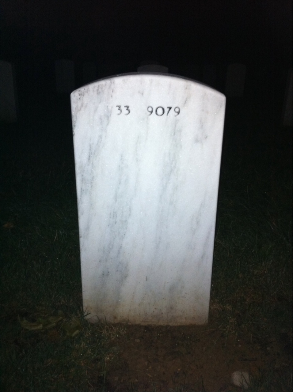 Back of headstone — Frank Henderson