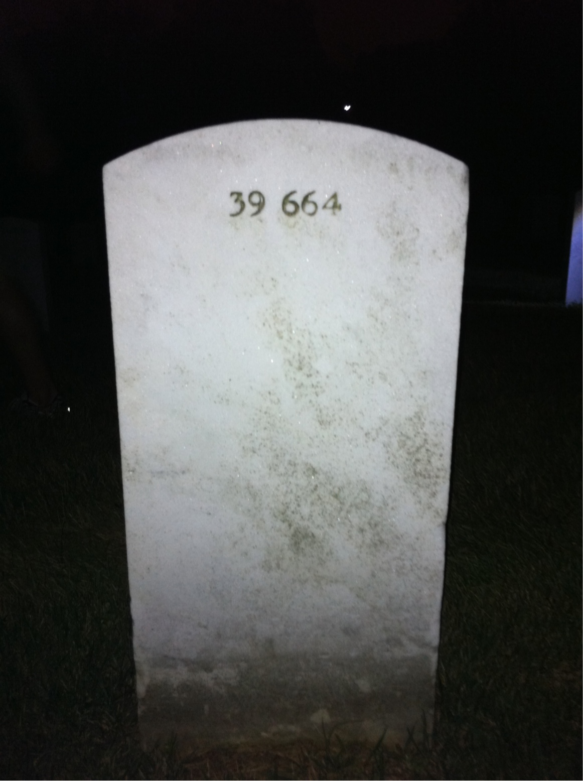 Back of headstone — William Arnold