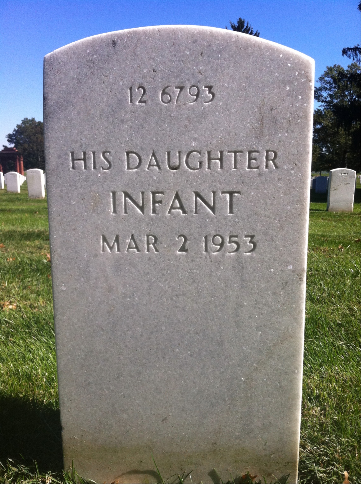 Back of headstone — William Mogus