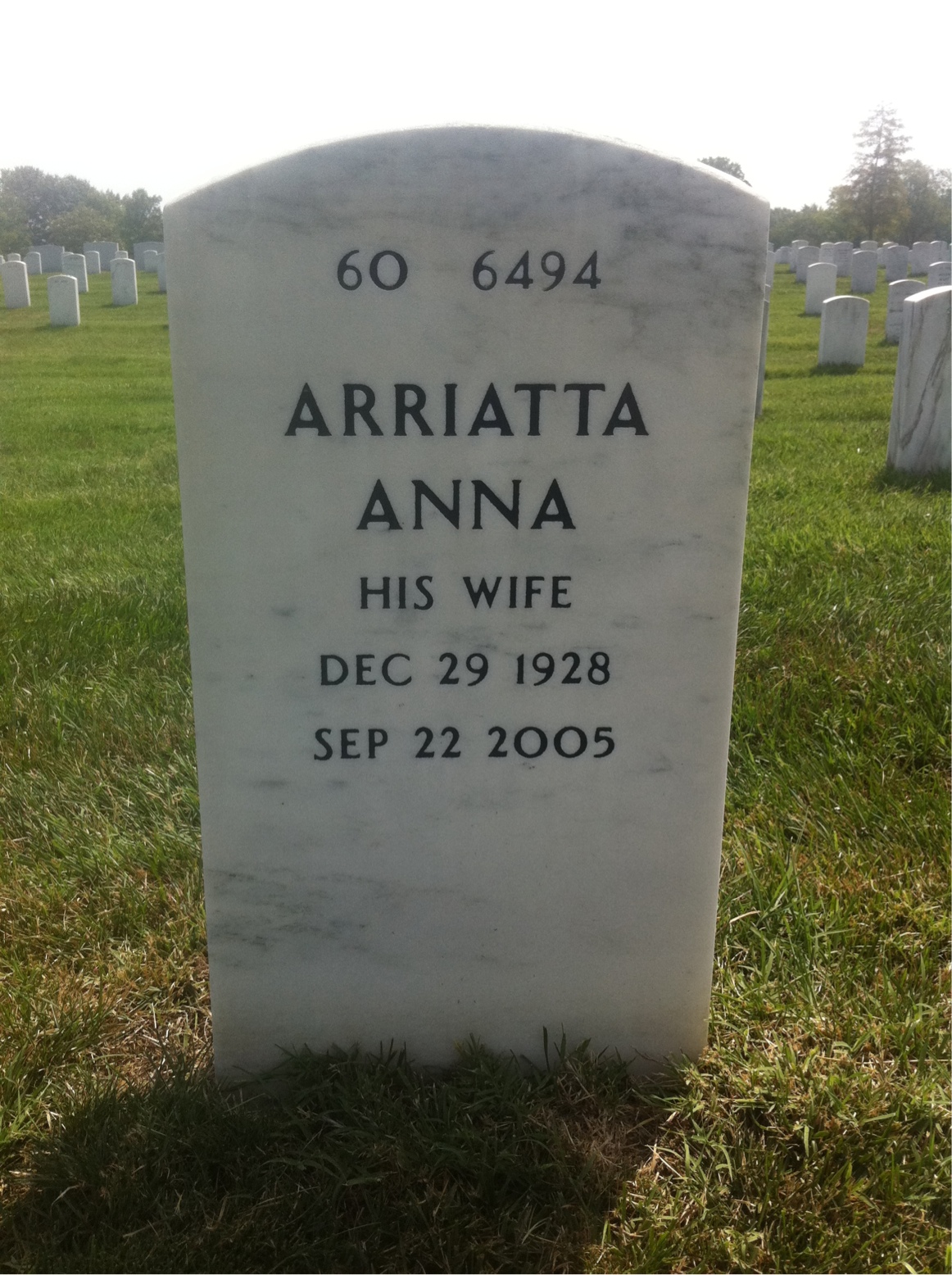 Back of headstone — James O'Keefe