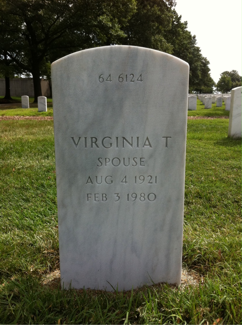 Back of headstone — Albert Baker