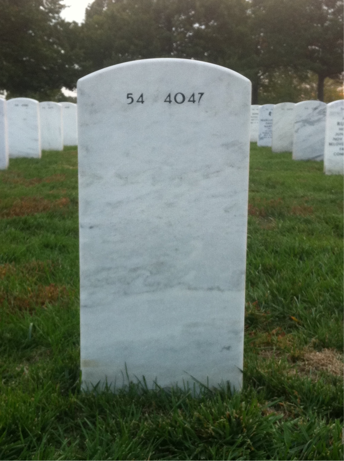 Back of headstone — Hudson Brenner