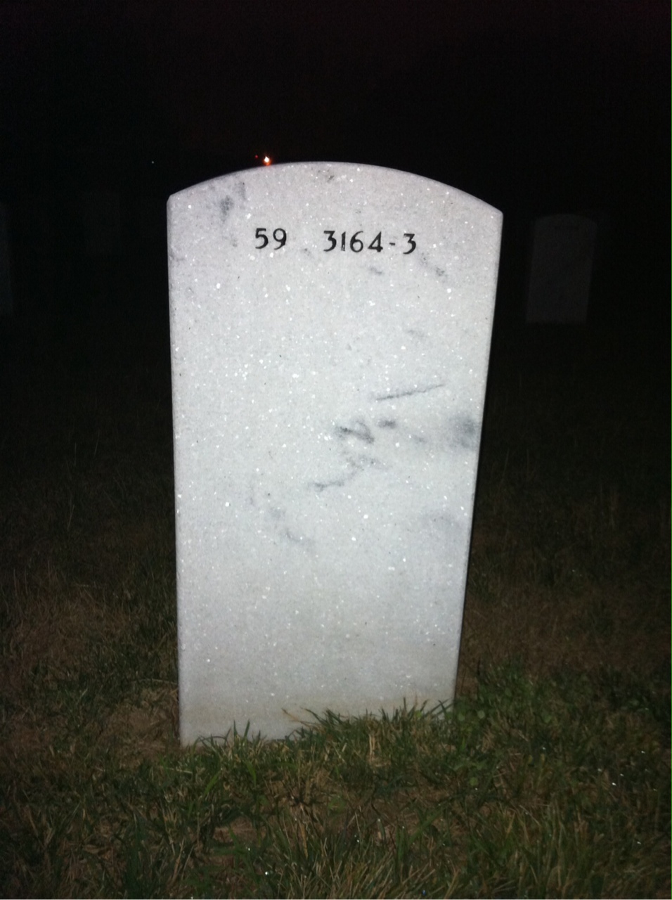 Back of headstone — James Hey