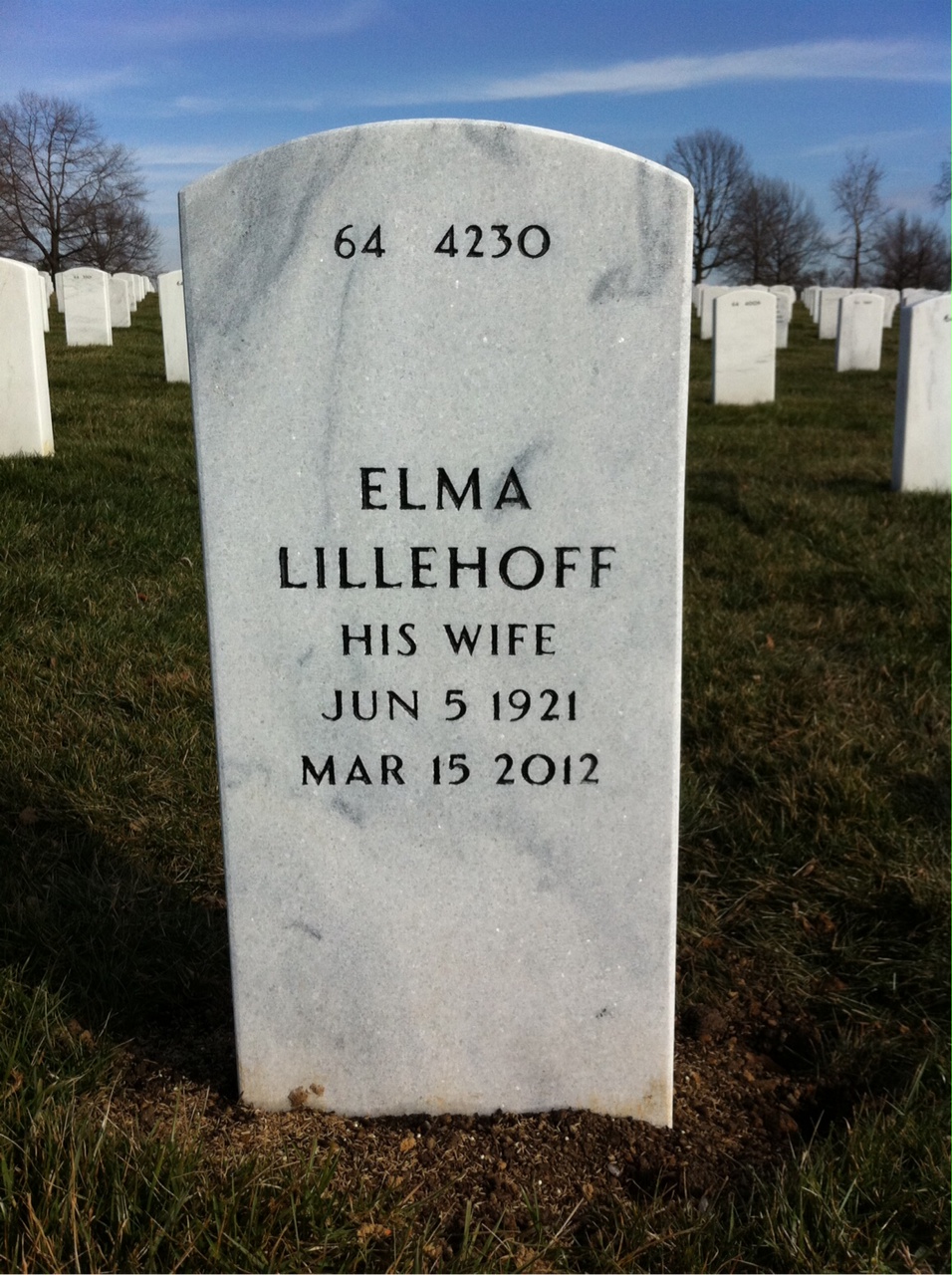 Back of headstone — Ralph Hallen