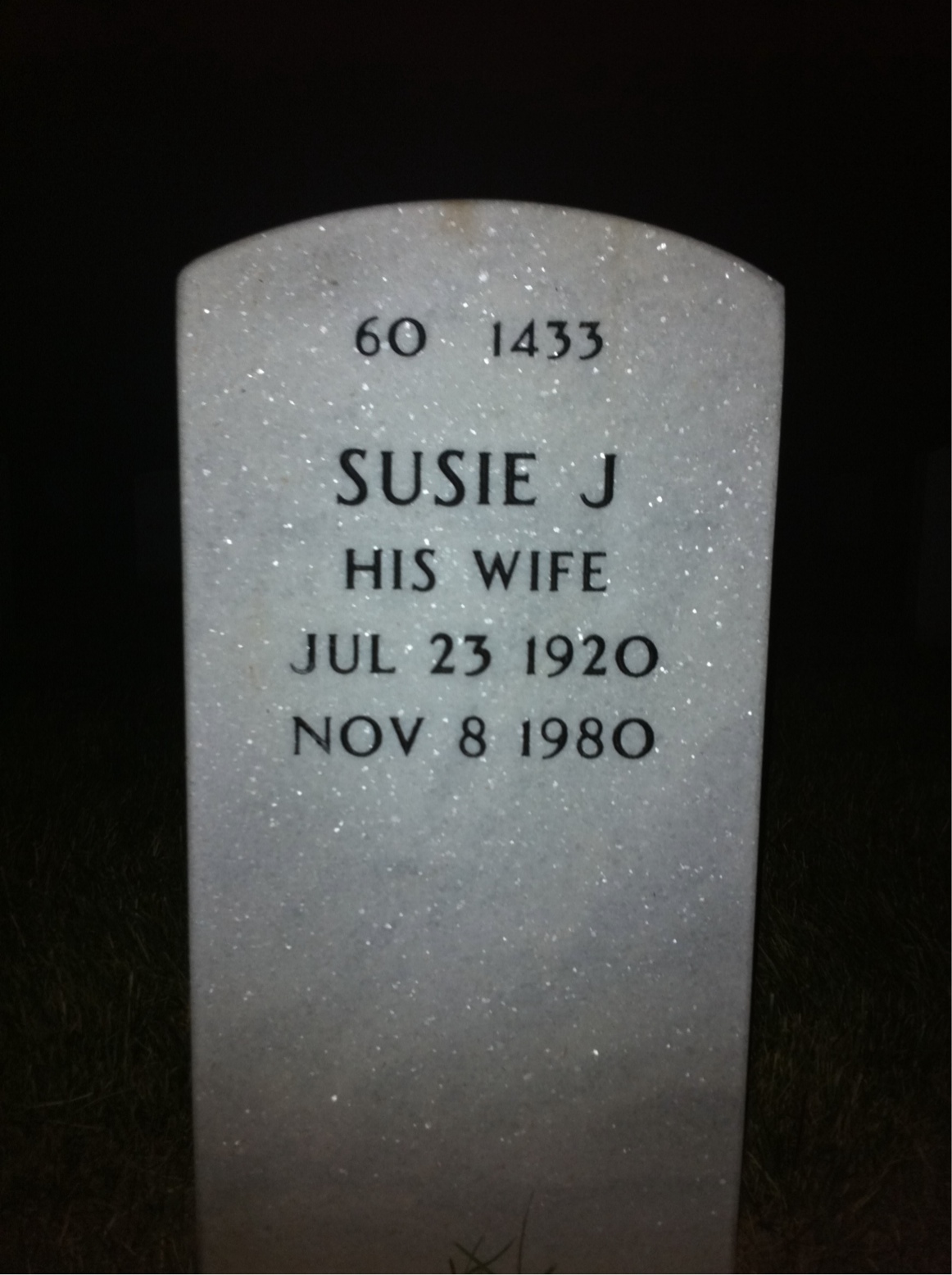 Back of headstone — John Pascale
