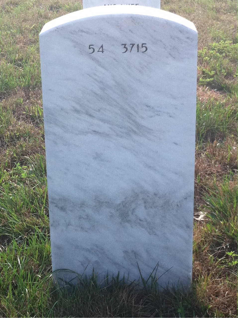Back of headstone — Leo Hoynowski