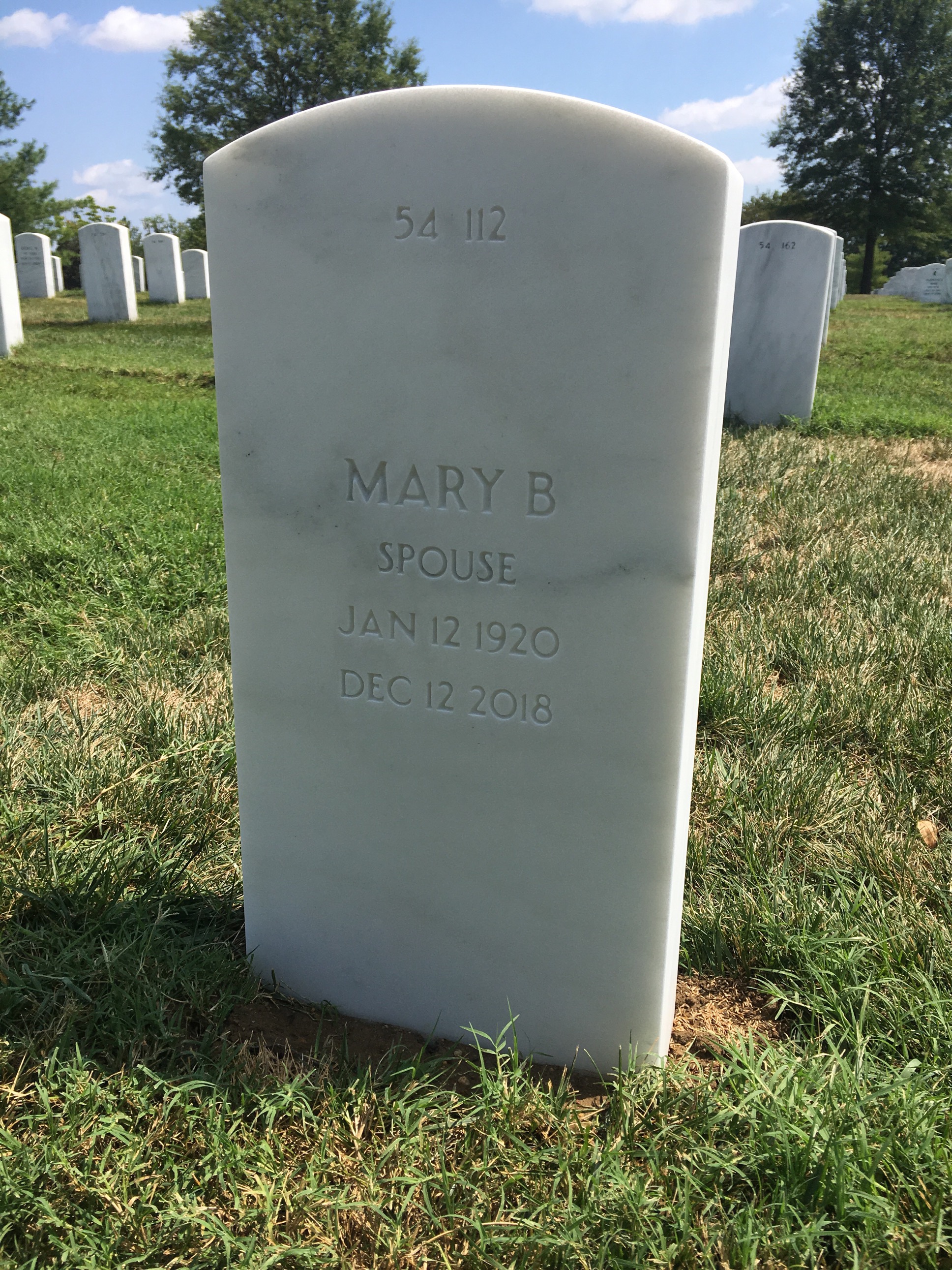 Back of headstone — Truman Goins