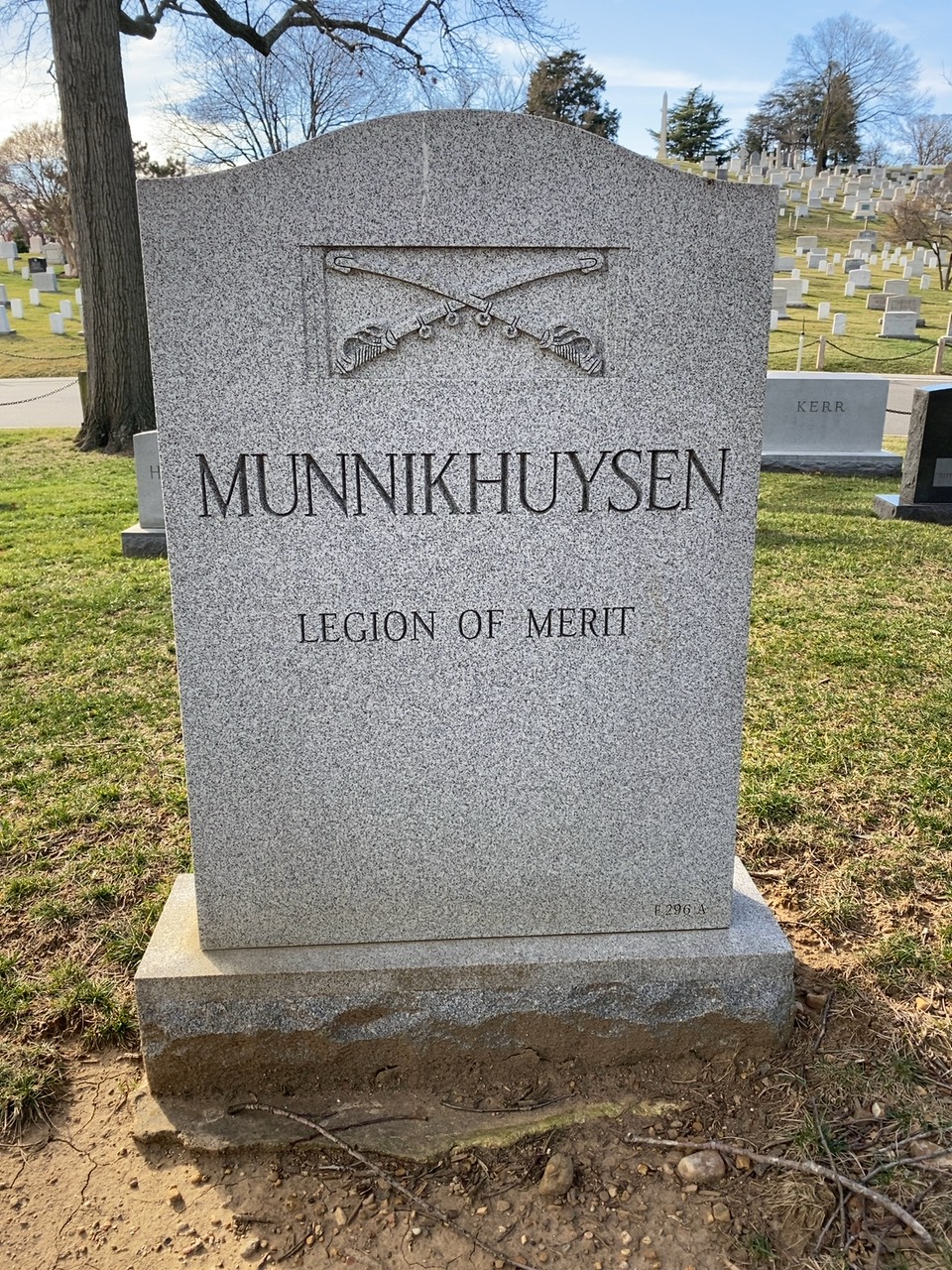 Back of headstone — Henry Munnikhuysen